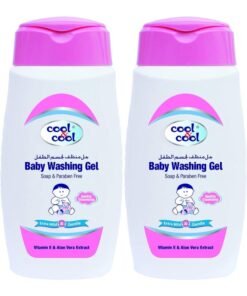 Cool & Cool Pack Of 2 Vitamin-E And Aloe Vera Extract With Extra Mild Formula Baby Washing Gel- 250Ml Head to Toe Baby Bath, Dye Free, Tear Free, Alcohol Free, Paraben-Free, 2 X 250Ml