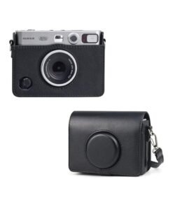 X-level Case for Fujifilm Instax Mini Evo ,Camera Case Compatible for Fuji Mini EVO Camera with Adjustable Shoulder Strap in Black Lychee Texture Horizontal Style