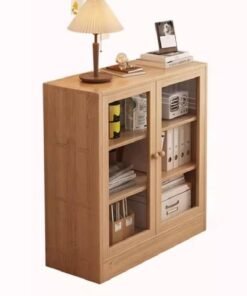 NKX Multi-Layer Storage Bookshelf Rack Stylish Living Room Home Storage with and Transparent Door