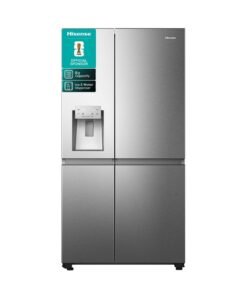 Hisense Gross 819L/Net 632L Side By Side Refrigerator Fridge RS818N4IIE, Ice& Water Despenser, Food Management, Smart Connectivity, Digital Temp Sensor, Big Capacity, Metal Tech Cooling, Muti Air Flow System, Dual Temp Control Zone, Durable Inverter, Moisture Fresh Crisper, Inverter RS818N4IIEI Inox