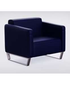 Mahmayi 2850 Single Seater PU Sofa - Blue 74x78x77 Cm
