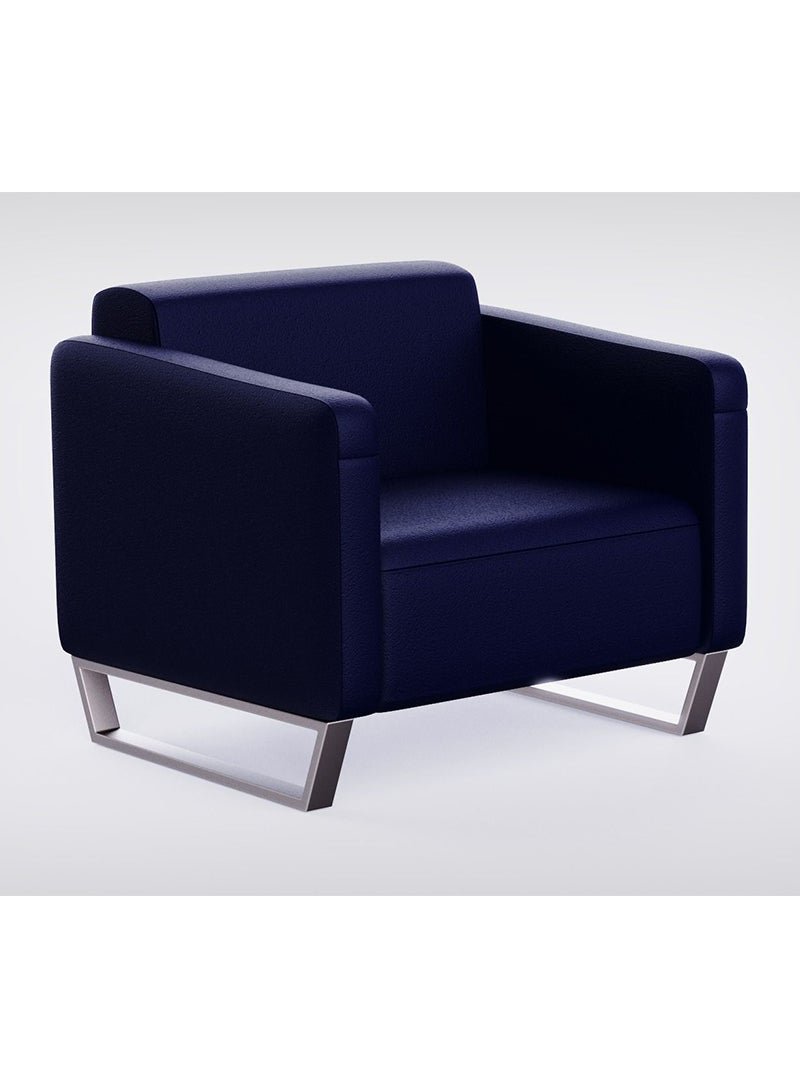 Mahmayi 2850 Single Seater PU Sofa - Blue 74x78x77 Cm