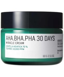 DubaiGallery AHA BHA PHA 30 Days Miracle Cream | Made From Tea Tree Leaf Water For Sensitive Skin | Mild Moisturizer For Skin Calming & Soothing | 2.02Oz, 60Ml