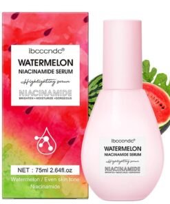 ibcccndc Watermelon Niacinamide Moisturize Serum for Face Skin Care, Hydrating & Brighten with Hyaluronic Acid, Glycerin and Vitamin E, Lightweight Facial Serum & Priming Liquid Highlighter(75ml)