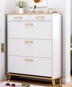 keke Wooden Large Capacity Storage Shoe Cabinet Rack