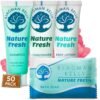 BERGMAN KELLY Hotel Toiletries Bundle (Nature Fresh, 1 oz each, 200 Pieces) 4-Piece Set: 50 Rectangular Bar Soap, 50 Shampoo, 50 Conditioner & 50 Body Lotion - Bulk Mini Guest Amenities
