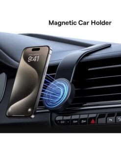 MagSafe Car Mount – Magnetic Phone Holder for Car Dashboard with Strong 18N Magnet, 360° Rotation & Bendable Memory Titanium Alloy Arm, Super Strong Magnetic Car Phone Mount MagSafe Phone Holder for iPhone Android Universal 360 Rotation Car Mount for Dashboard Windshield Vent Air Vent No Shake No Drop Secure Phone Holder