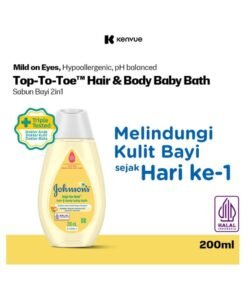 Johnson's Baby Top-To-Toe Hair And Body Baby Bath 200 ML 1 Pcs