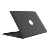 LEVELO Gevena Leather MacBook Pro 16" Cover/ Secure and Lightweight/ Silicone Bottom Base/ Precise Cutouts/ Ultra Slim - Black