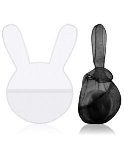 Nuanchu 2 Pcs Beauty Shampoo Conditioner Bar Pouch Mesh Shampoo Conditioner Bar Pouch Rabbit Shape Travel Bar Soap Holder Loofah Bubble Foam Net For Body Shower Bath Exfoliating (Black White)