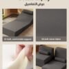 ROCKCAMEL 3-in-1 Super Elastic Sofa, Convertible Bed/Backrest Chair/Backrest Sofa, Breathable Linen Fabric, Detachable And Washable, Multi-Function Folding Couch Bed for Apartment/Bedroom/Office, Grey