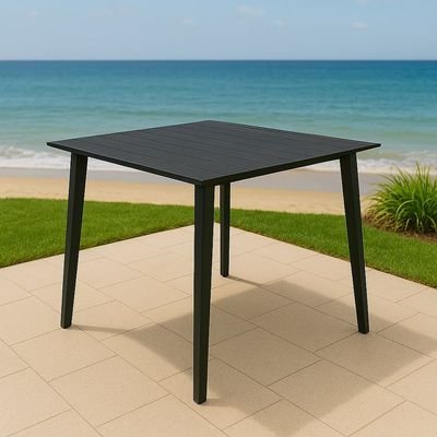 4-Seater Table -Geneva Style-90×90×74CM-Aluminum-1Year - Image 2