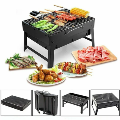 Folding Outdoor Barbeque Grill Black 36X10.5X28cm - Image 3