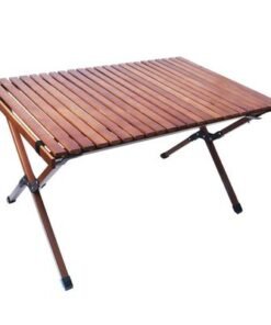 Folding Wood Table Portable Outdoor Indoor All-Purpose Foldable Picnic Table Cake Roll Wooden Table With Bag For Picnic Travel Beach BBQ - Image 3