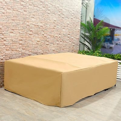 Protection Cover for Camila 7-Seater Steel Sofa Set - L300 x W220 x H85cm -Beige - Image 3