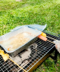 Portable BBQ Charcoal Grill Black - Image 3