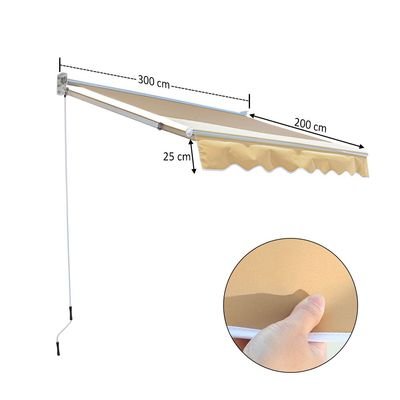 Outdoor Sun Shade Canopy Shelter Foldable Awning with Manual Crank Handle - Image 4