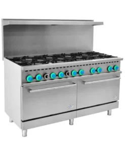Commercial Gas 10 Burners Range With Oven – Americancook