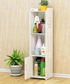 fashionhome Bathroom And Kitchen Shelf Storage Cabinet One Piece 23 x 23 x 90 cm
