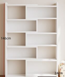 Alternative view of JCB CHIC 5-Tier Wooden Display Cabinet Rack,Extendable 51-95cm Wide Open Shelf Bookcase,10 Cubes Bookshelf,Multifunctional Freestanding Book Storage Shelves for Home and Commercial Use