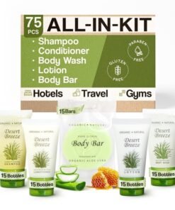 Terra Pure Desert Breeze Hotel Soaps  Toiletries Bulk Set  1Shoppe Amenities Kit  1oz Shampoo  Conditioner Body Wash Lotion Bar Soap  Travel Size  75 Pieces