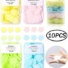 10Packs Petal Shape Soap Flakes Hand Soap Sheets Mini Portable Antibacterial Soap Sheets the Box Disposable Travel Scented Bath Slice Sheet Foaming Paper Soap (Colorful)