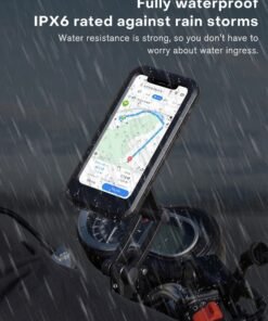 Motim Bike Phone Mount Holder for Bike and Motorcycle, Touch Screen Waterproof Adjustable Electric Scooter Motorcycle Phone Mount, Bicycle Cell Phone Holder Clamp for Handlebar - Image 5