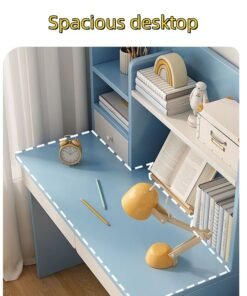 Computer Desk with Shelves, Gaming Desk with Hutch and Bookshelf,Study Table for Bedroom Space Saving with Storage Shelf, Home Office Desk for Writing Work, Easy Assemble(80*55*113cm) - Image 4