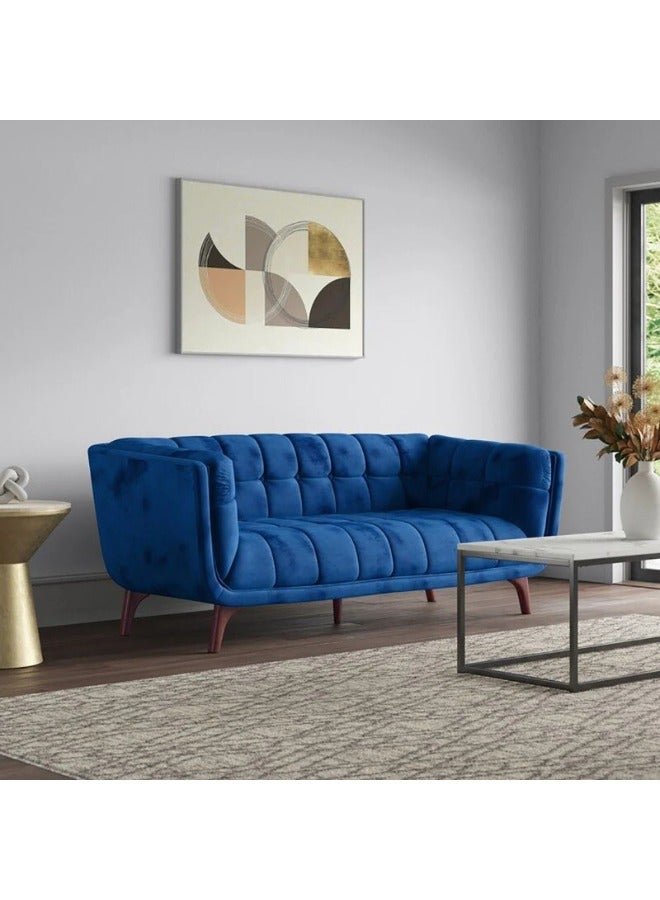 KUSTOMDECO Flared Arm Tufted Velvet 3 Seater Sofa Custom Upholstered Sofa for Living Room, Elegant Design with Premium Comfort Modern Sofa