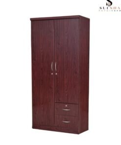 Sulsha 2 Door Wooden Wardrobe Cabinet Cupboard Engineered Wood Perfect Modern Style Cabinet Heavy Duty