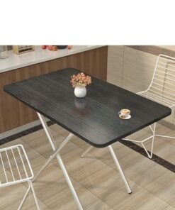 Loquat Foldable Table, Portable Camping Table Wooden Square Desk Simple Design, Multifunctional Folding Table Lunch Table, Space Saving Stable and Durable, for Camping Dining Garden Picnic Coffee (Black 60*40cm)