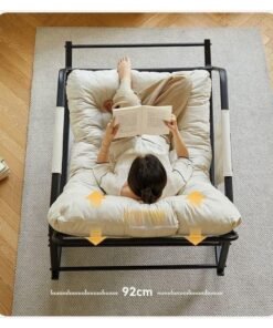 Cool Baby COOLBABY Rocking Chair Nordic Ltalian Living Room Home Single Casual Comfortable Fabric Sofa Chair Bedroom Balcony Orange - Image 3