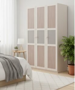 ROYALOAK Mustang 3 Door Wardrobe | HDF Construction | Classic Matte Finish | Modern Design | Durable & Long-lasting | Freestanding Design | Cupboard | Wardrobe for Clothes