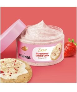 Dove Moisturizing Strawberry Crumb Cake  Scrub Combo, Scrub15oz, Limited Edition, Paraben & Sulfate Free, For Body, Improves Skin Texture, Moisturizes