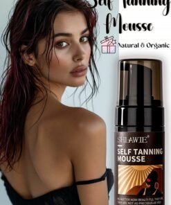 SHLAWIE Self Tanner Mousse Kit | Natural Self Tanner Mousse | Light Self Tanning Mousse | Packied With Skin Benefits, No Added Nasties, Vegan, Cruelty Free | All Skin Types Self Tanner Mousse