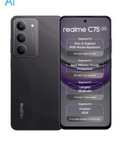 realme C75 5G Dual SIM 8GB RAM 256GB Storm Black - Middle East Version