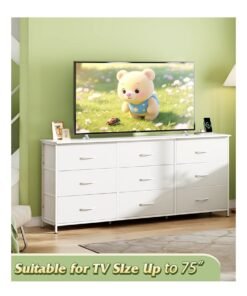 NKX 9-drawer large size TV model For inside Bed Home Bed Room White Color 63" inch