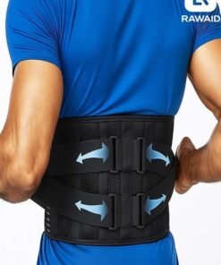 RAWAID Back Brace for Lower Back Pain Relief Adjustable Breathable Lumbar Support Belt for Men & Women Ideal for Work & Everyday Use