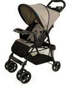 Moon Metro Urban Baby Stroller – One-Hand Fold, Safety Lock, Dual Tray, Adjustable Leg Rest, Multi-Recline, Lightweight And Compact, Suitable 0m+ to 18kg – Grey