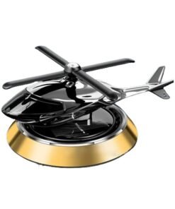 ZCM-HAPPY Helicopter Car Air Freshener Solar Rotating Aromatherapy Ornament