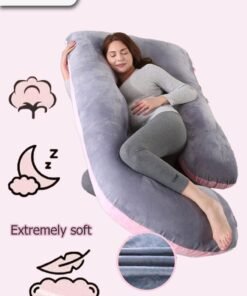 MissTiara Pregnancy Sleep Pillow, Ergonomic U-Shaped Full Body Pregnancy Pillow, U-Shaped Full Body Pregnancy Support Pillow with Removable Pillowcase, Supports Pregnant Back, Legs, Abdomen, Pregnancy Pillow for Women, High-Density PP Cotton Nursing Pillow