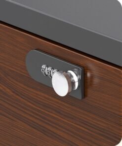 Alternative view of keke Household Mobile Storage cabinet File Cabinet With lock Wooden Brown & Grey 48*40*56