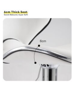 Sharpdo 2-Piece Bar Stool Set, Nappa Leather High Back Bar Stool, Comfortable and Adjustable High Bar Stool, 360° Rotation, Suitable for Home Kitchen Counter Restaurant High Stool - Image 3