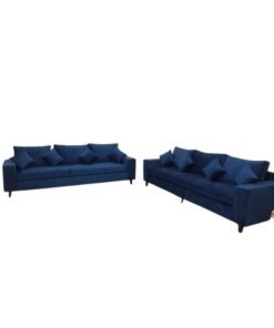 Maharat Al Bahar 6– Seater sofa set With Pillow 3+3 Blue 220x90x80