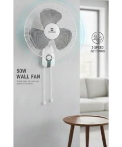 Havells STANDARD 400mm Wall Fan | High-Speed Oscillation | 3 AS Blade | 50W Pure Copper Motor | Manual Control | Durable Black Finish for Home & Office