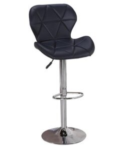 MAPLE HOME DECORATION Maple Home High Bar Chair Counter Stool Leather 360° Roating Armless Backrest Stainless Steel Legs Footrest Restaurant Pub Living Furniture