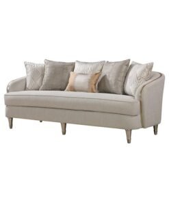 DANUBE HOME Mercedez 3 Seater Fabric Sofa Modern Design Three Seat Sofas Living Room Furniture 217x95x79cm Beige
