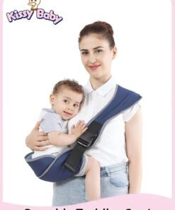 Kissy Baby Portable Toddler Carrier, Adjustable Child Sling, Ergonomic One Shoulder Labor-Saving Polyester Half Wrapped Toddler Sling with Anti-Slip Particles, for Toddler, Children 6-36 Months