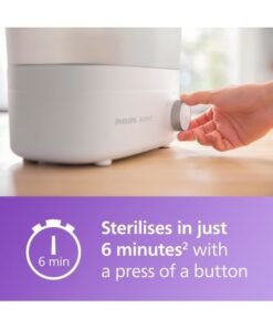 Avent Philips Avent Baby Bottle Sterilizer and Dryer Premium, Removes 99,9% of Bacteria, Chemicals Free, Capacity 6 Bottles/Teats/Accessories, Modular Space Saving Design, Model SCF293