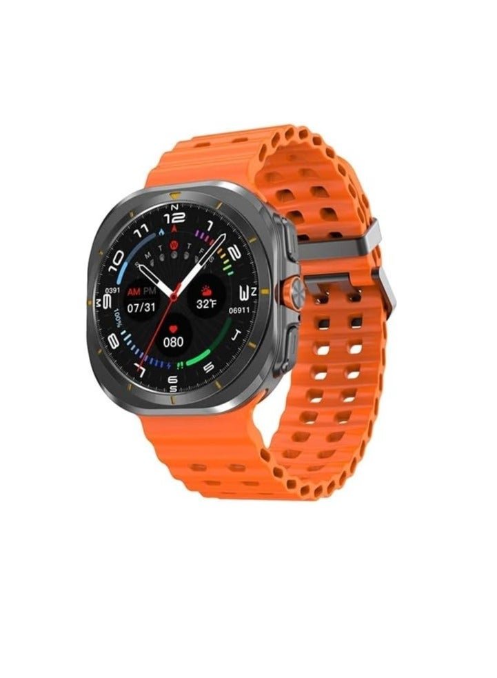 Ultra 7 Smart Watch, 3D Vision Bluetooth Call Wireless Charging DT Watch, Waterproof Comfortable Lightweight Smart Wrist Watchband For Men And Women, 1pc, Orange